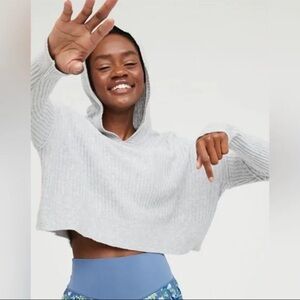 Offline by Aerie Light Gray Ribber Cropped Sweater